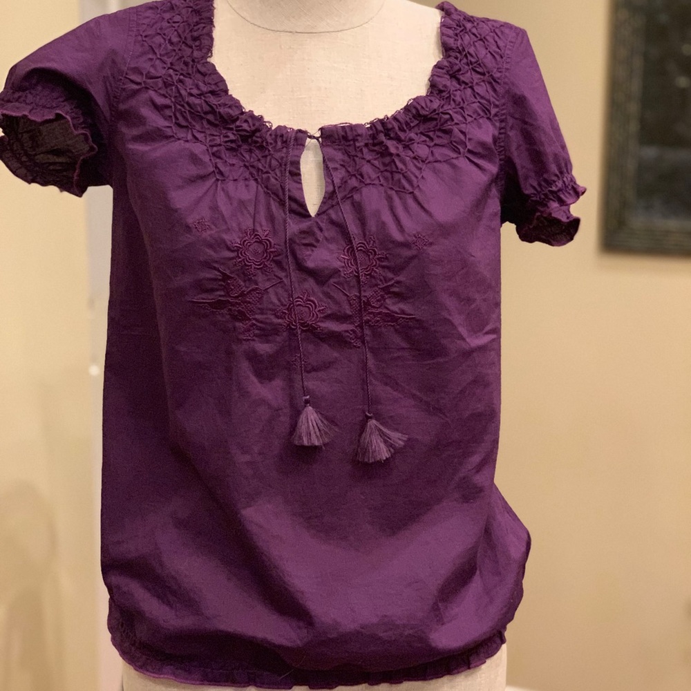 Lightweight dark purple top from Eddie Bauer